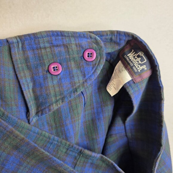 90s Woolrich Wrap Kilt Skirt L Cotton Tartan Plaid Tie Waist Vintage Deadstock - Picture 4 of 8